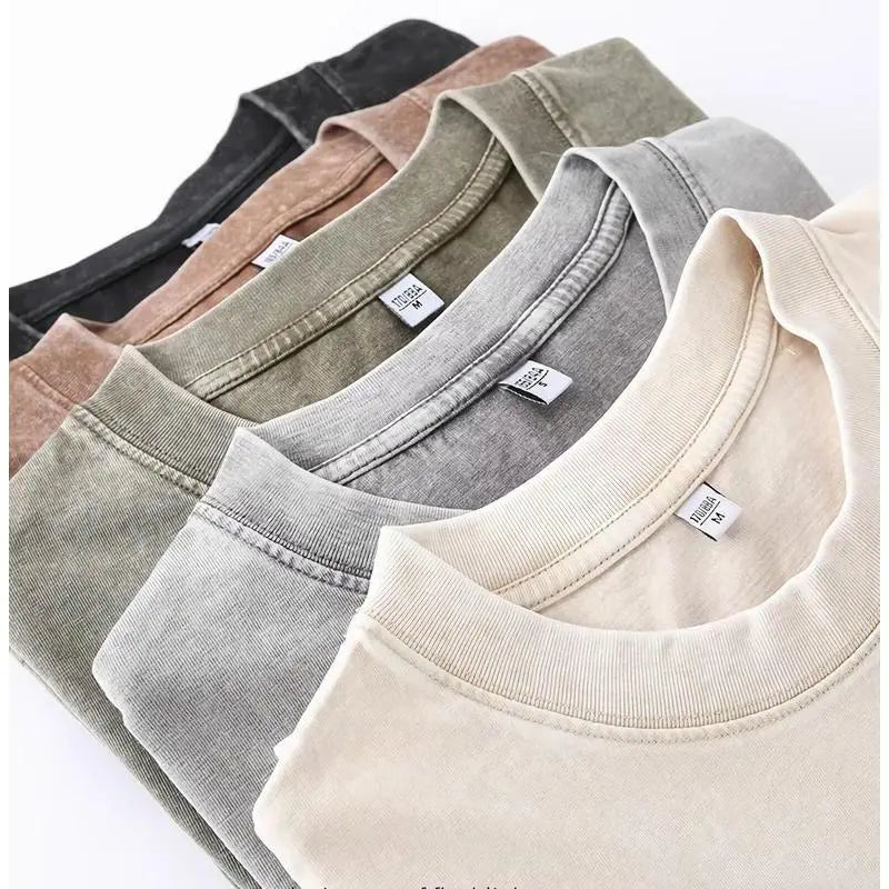 Vintage Washed Cotton Oversized T-Shirt – Unisex