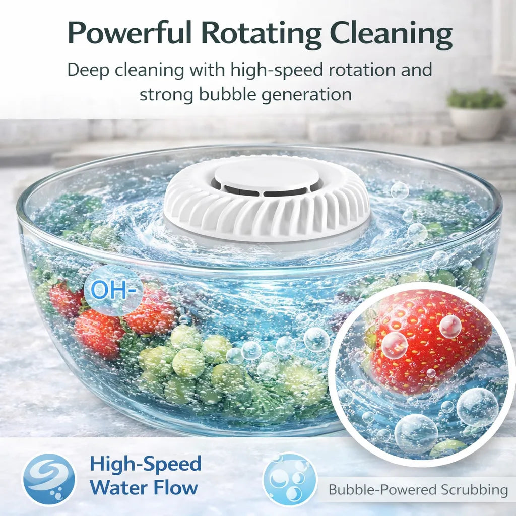 🥬 Fruit & Vegetable Washer – Removes Pesticides & Bacteria, No Chemicals Needed