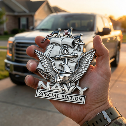 U.S. Navy Special Edition Metal Vehicle Badge