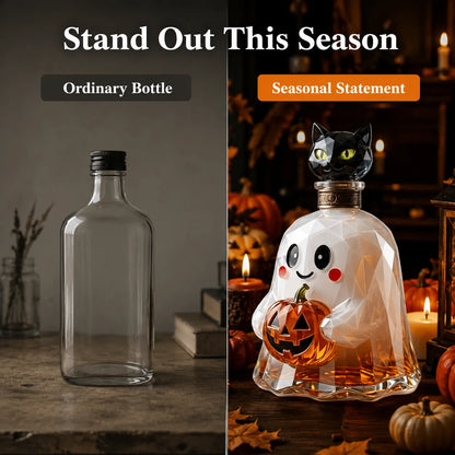 🔥HOT SALE🔥Ghost Pumpkin Halloween Decanter 🎃 Spooky Glass Whiskey Bottle 💥Buy 3 Get Free Shipment💥