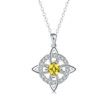 Mystical Birthstone Witches Knot Necklace – Natural Crystal🔮💞Protect Your Loved Ones