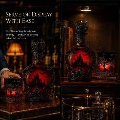 🔥Last Day 49% OFF - 🦇🍺Gothic Vampire Castle Whisky Decanter & Tumbler(📦Buy 3 Free Shipping)