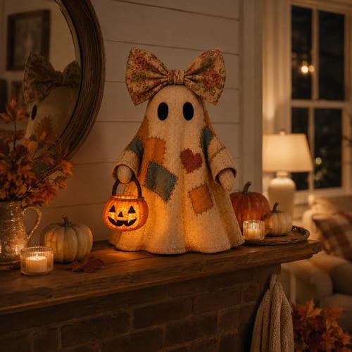 🔥Last Day 50% OFF🔥🔥Lighted Vintage Patchwork Ghost