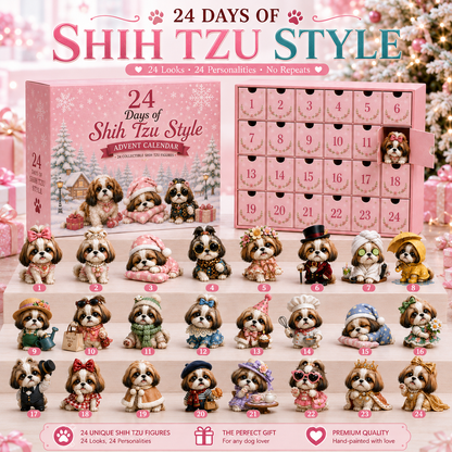 ⏰Limited Stock 49% OFF - 🎀24 Days of Shih Tzu Style Advent Calendar – 24 Unique Shih Tzu Collectibles ✨🐾