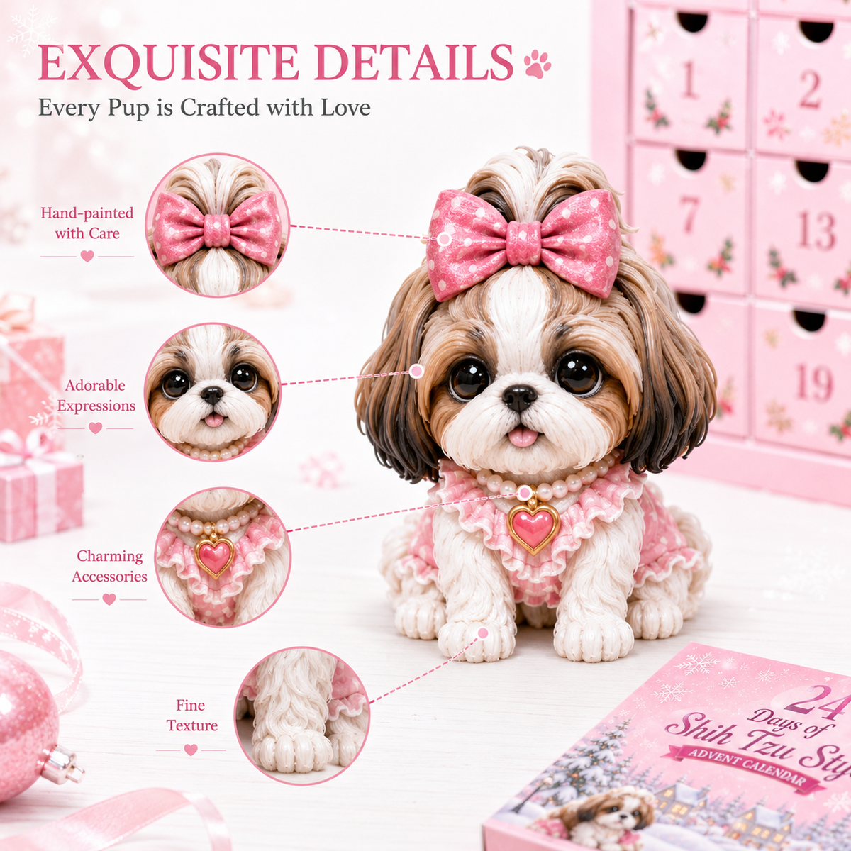 ⏰Limited Stock 49% OFF - 🎀24 Days of Shih Tzu Style Advent Calendar – 24 Unique Shih Tzu Collectibles ✨🐾