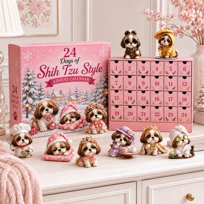 ⏰Limited Stock 49% OFF - 🎀24 Days of Shih Tzu Style Advent Calendar – 24 Unique Shih Tzu Collectibles ✨🐾
