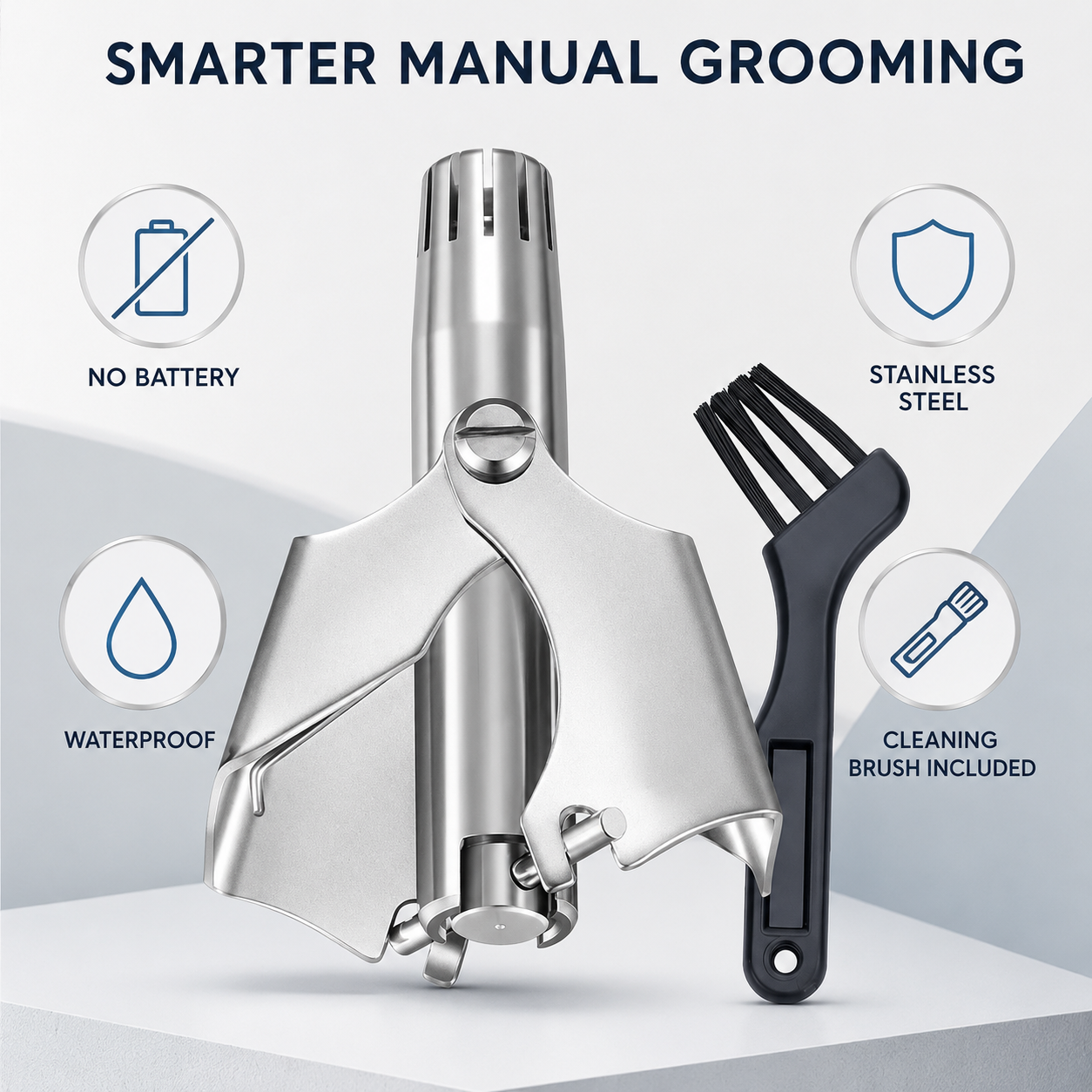 ✂️ Manual Nose Hair Trimmer – Precision Grooming. No Battery Needed.