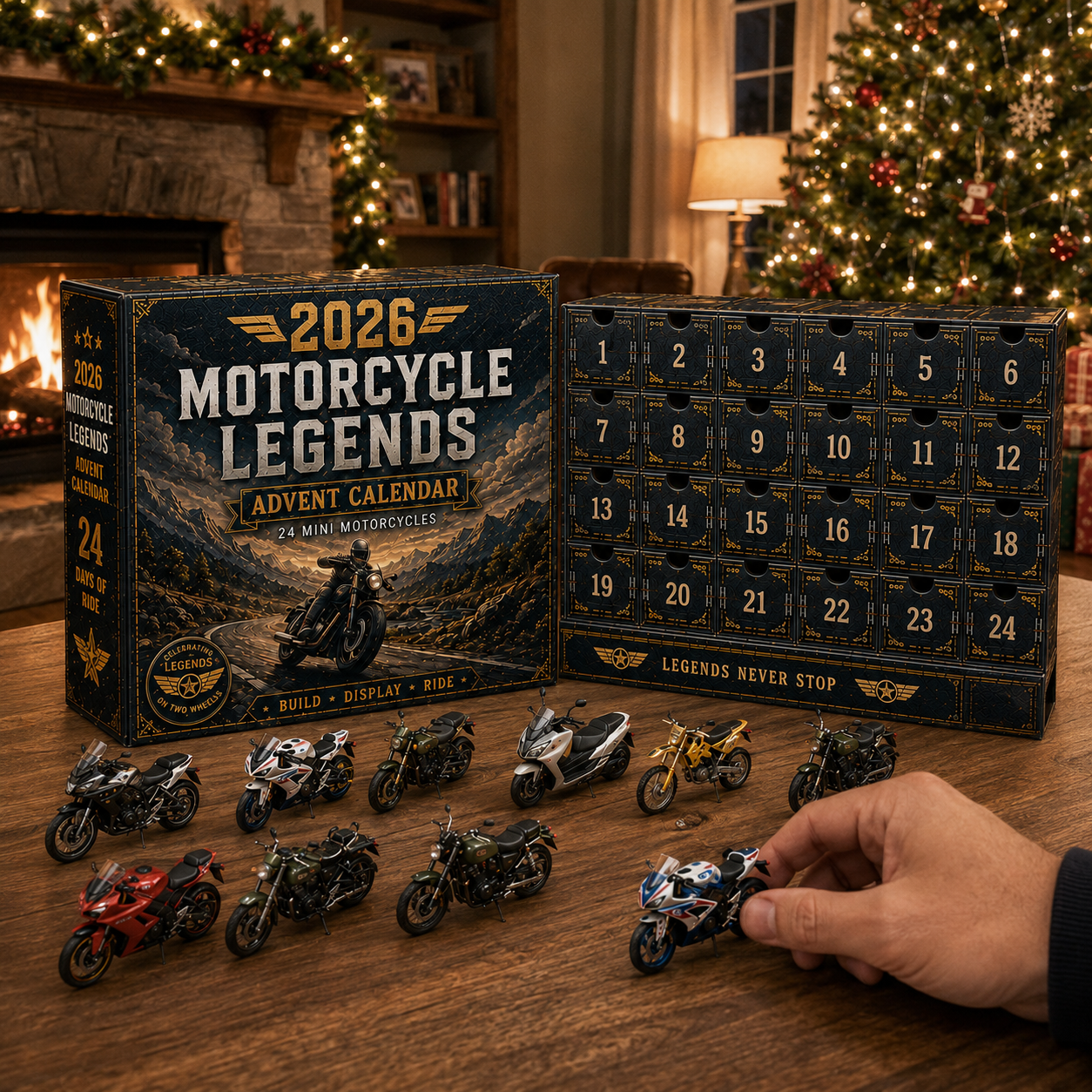 2026 Motorcycle Legends Advent Calendar – 24 Days, 24 Mini Motorcycles, 24 Legendary Rides