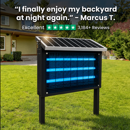 Solar Bug Zapper - For Bug Free Outdoor Nights
