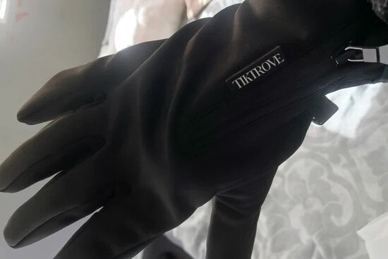 Customer photo wearing winter gloves