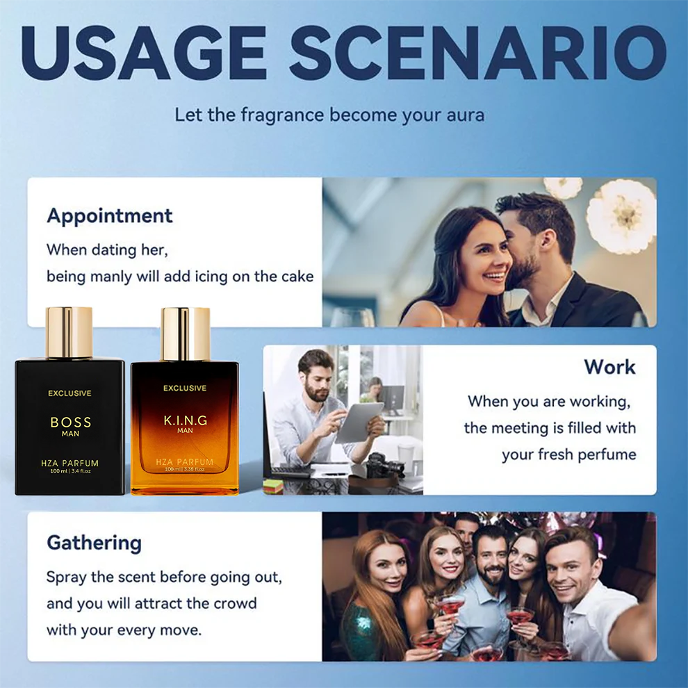 Gentlemen’s Fragrance Set with BOSS MAN Perfume & K.I.N.G. MAN Aroma.