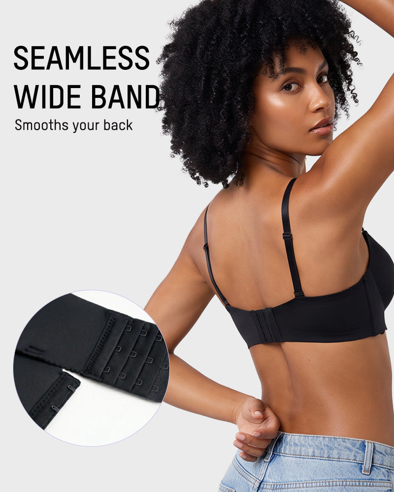 Wireless Front Lace-Up Push-Up Bra