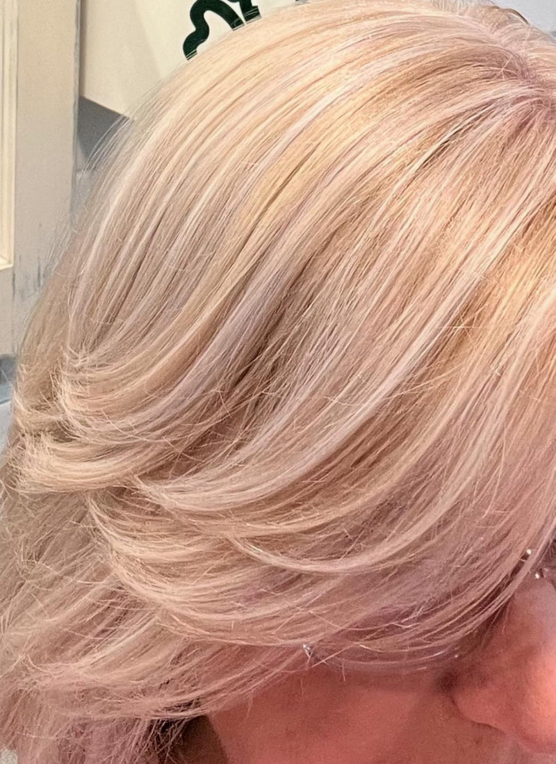 Customer blonde hair