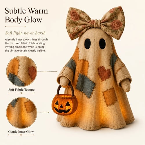 🔥Last Day 50% OFF🔥🔥Lighted Vintage Patchwork Ghost