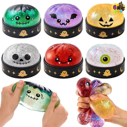 🎃👻Halloween Dumpling Stress Relief Toys with Steamer Storage Boxes