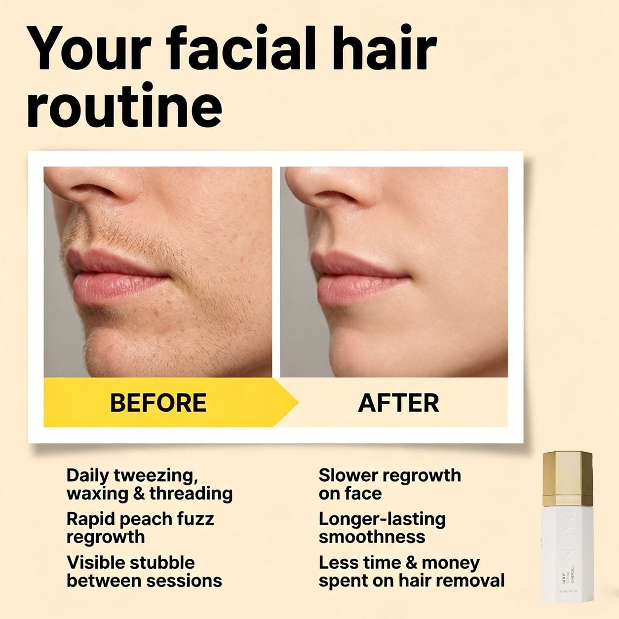 Glide Facial Hair Minimizing Serum