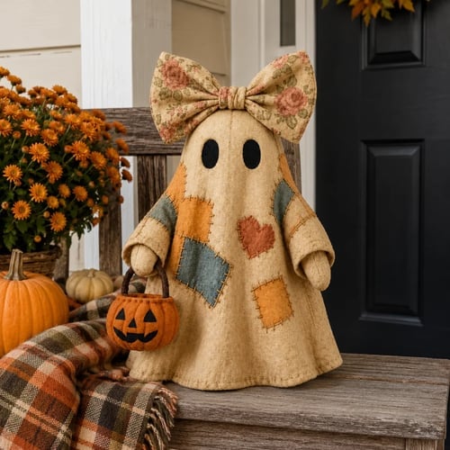 🔥Last Day 50% OFF🔥🔥Lighted Vintage Patchwork Ghost