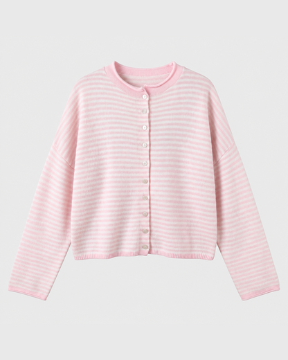 Women's Striped Cardigan Knit Long Sleeve Casual Fall Winter