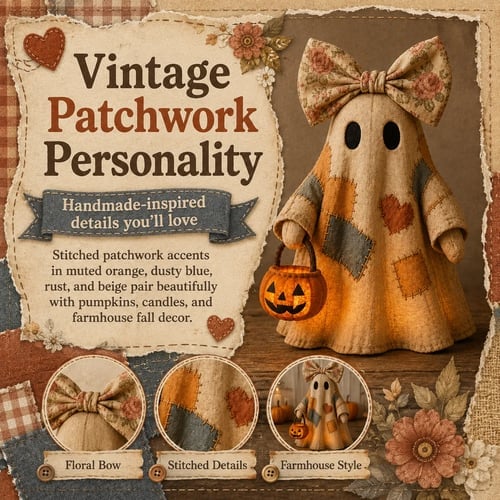 🔥Last Day 50% OFF🔥🔥Lighted Vintage Patchwork Ghost