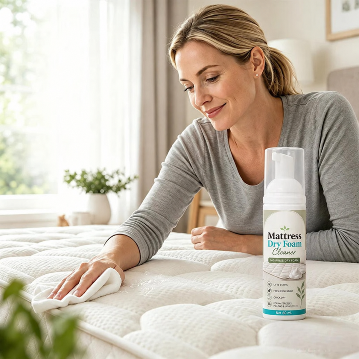 🔥 No-Rinse Mattress & Upholstery Foam Cleaner – Enzyme-Powered Deep Cleaning Formula🛏️🧽