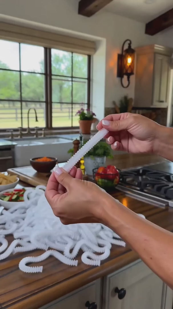 Elastic food cover demonstration
