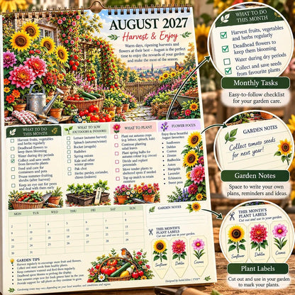 🌿2027 Four Seasons Gardening Calendar & Monthly Planner | Planting Guide, Garden Tasks & Plant Labels🌱