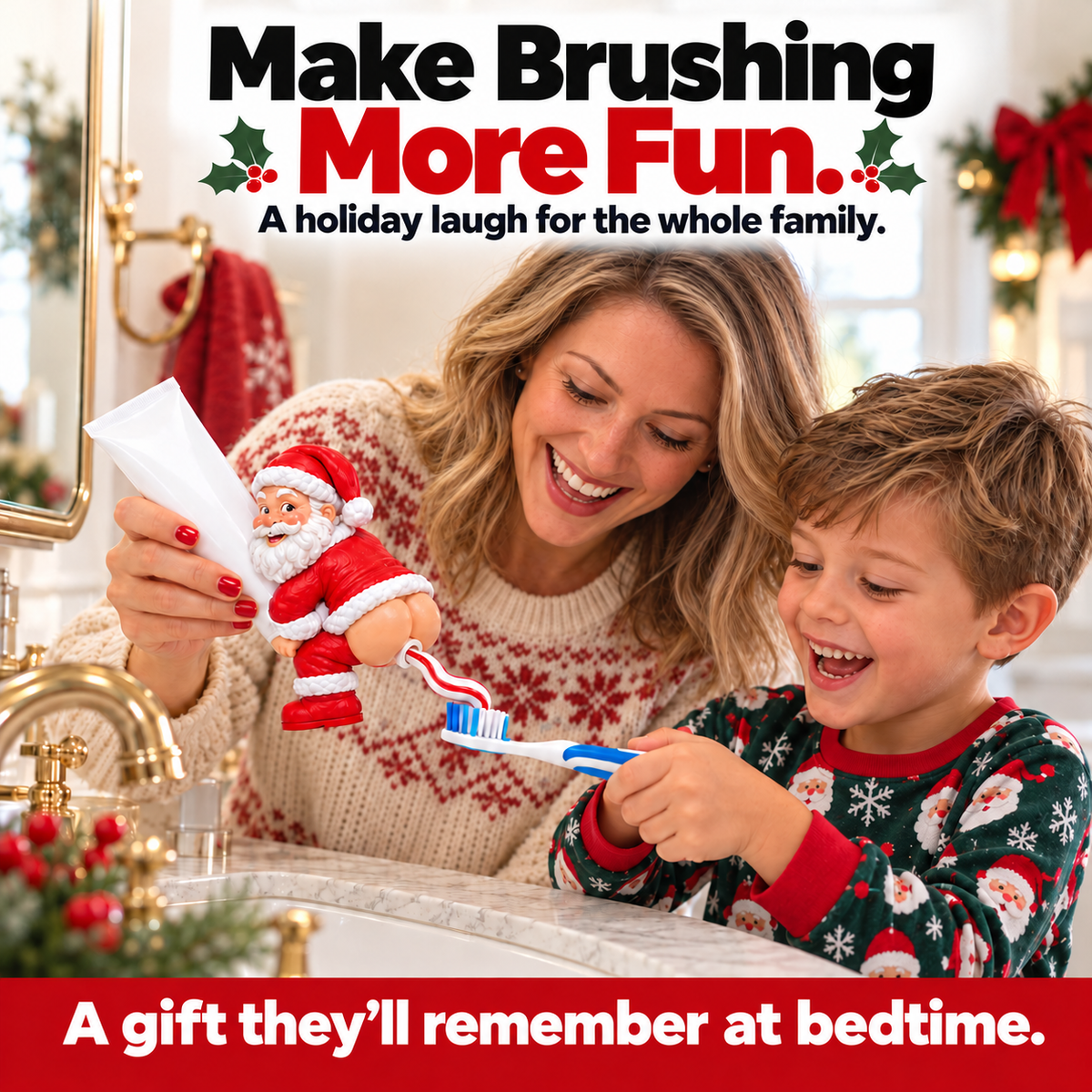 🎅 The Cheeky Santa Toothpaste Dispenser– The Christmas Gag Gift Everyone Will Talk About 😂🎄
