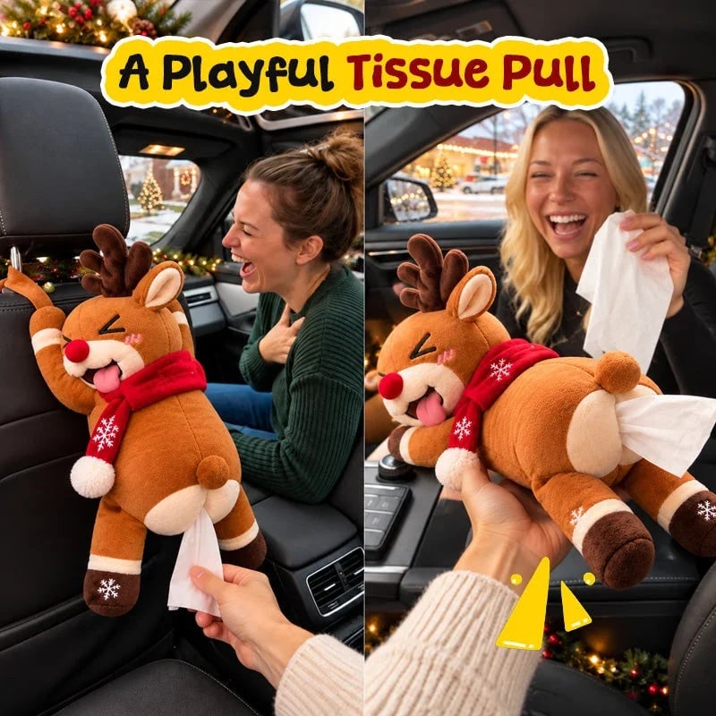🎉🦌 Funny Christmas Reindeer Tissue Holder – The Cheekiest Christmas Decor!