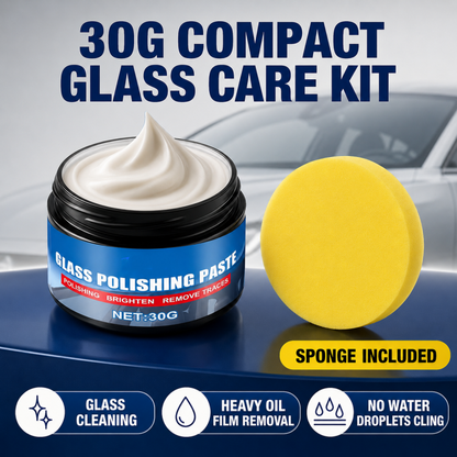 🚗Car Glass Oil Film Remover – Eliminates glare & wiper smears, repels rain. Night driving safer – see clearly in any weather