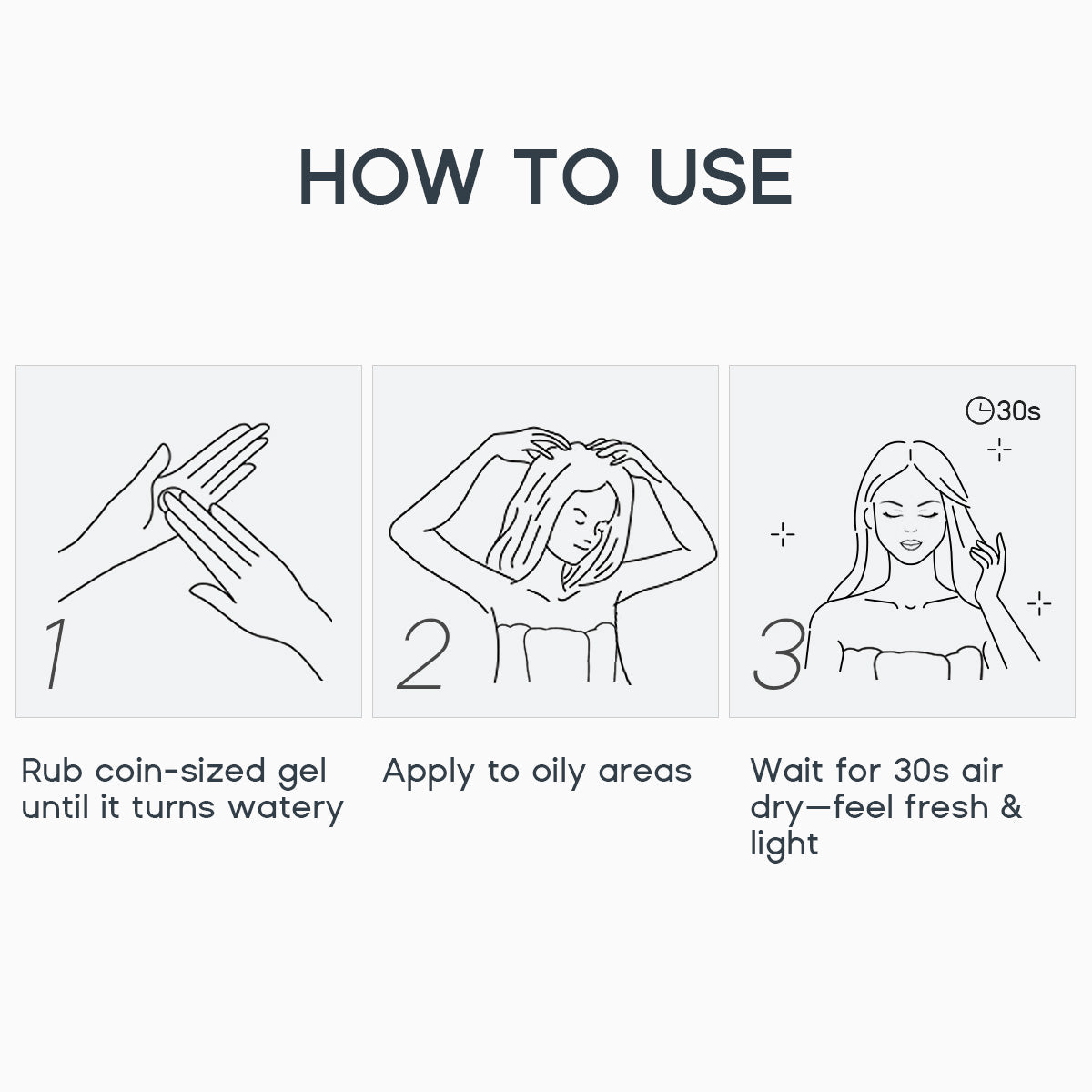 Leave-in Light Hair Dry Shampoo Gel