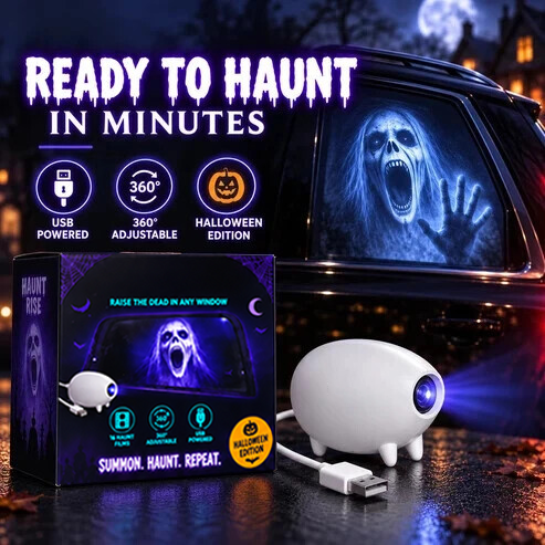 🎃 👻 Haunt Halloween Window Projector-360° Adjustable Stand for Home Decor 🎃