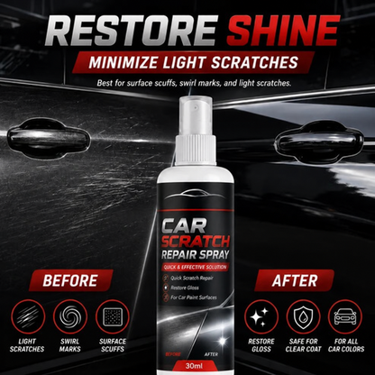 🚗Universal Car Scratch Repair Spray – Erases light scratches, swirl marks & scuffs fast.🛡️💨