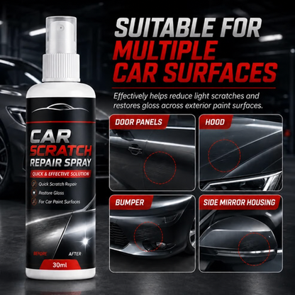 🚗Universal Car Scratch Repair Spray – Erases light scratches, swirl marks & scuffs fast.🛡️💨