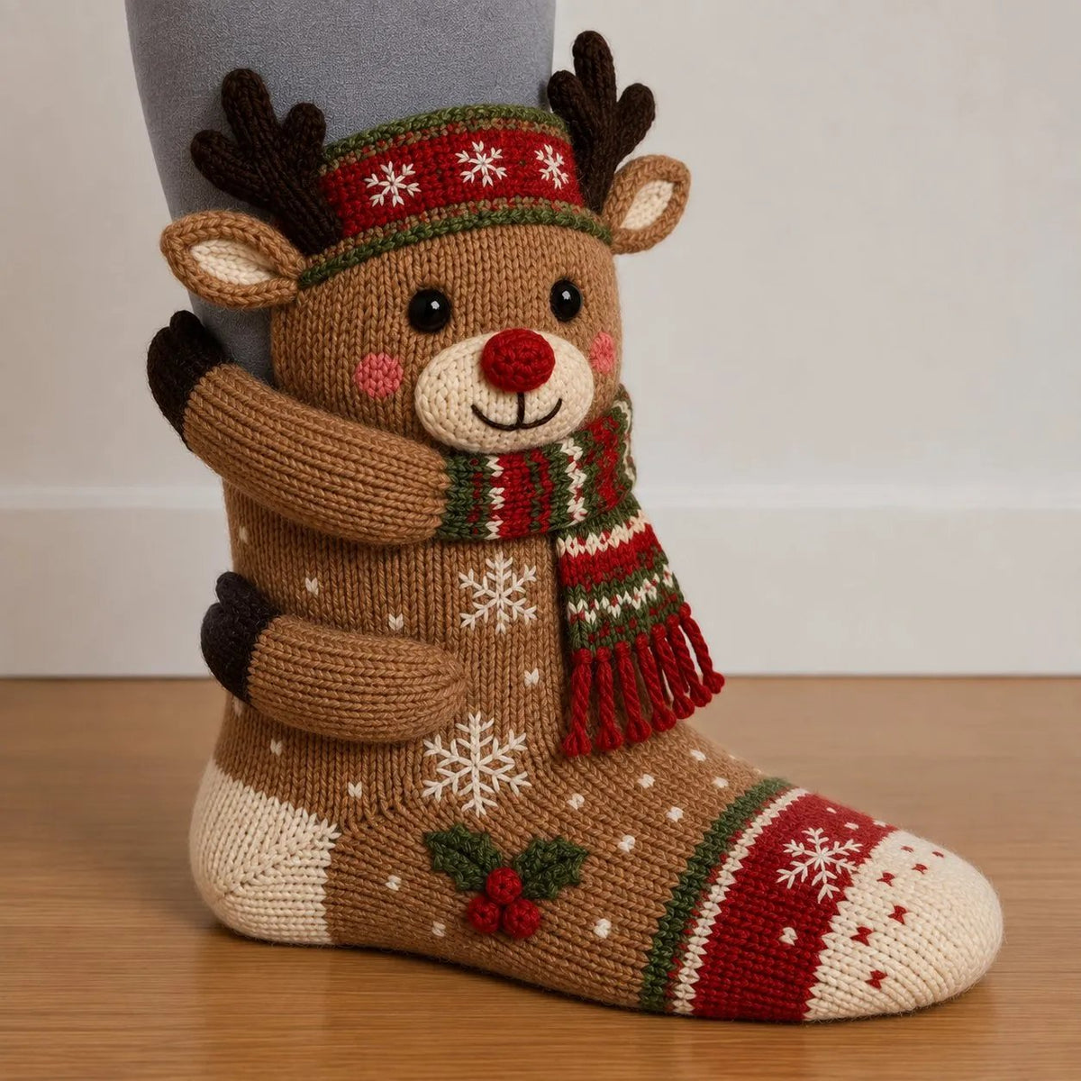 🎅🧦3D Hugging Christmas Socks Cute Wraparound Arms Cozy Festive Socks🎄