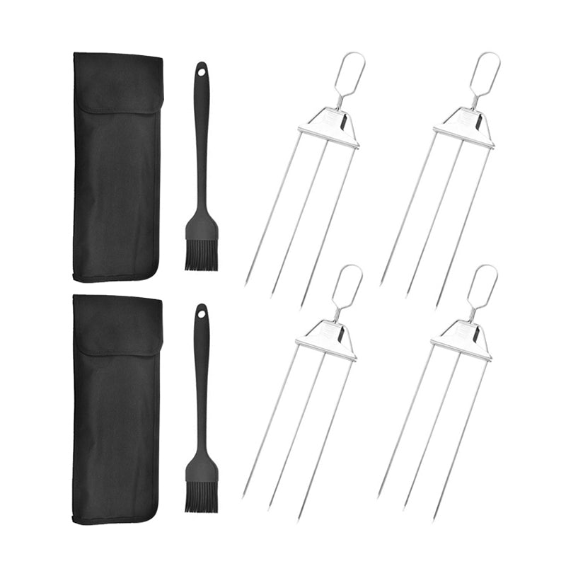 4 forks + 2 Oxford Storage Bag + 2 Silicone Brush