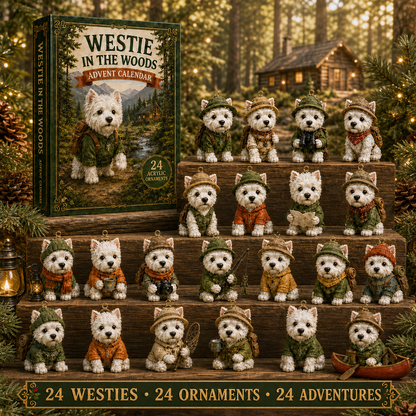 CHRISMAST KICKOFF 49% OFF - Westie In The Woods Advent Calendar 2026 - 24-Day Festive Countdown - Gift For Dog Lovers
